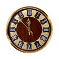Old clock with roman numerals Royalty Free Stock Photo