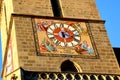 Old clock of saxon medieval Black Church in Brrasov, Transylvania Royalty Free Stock Photo