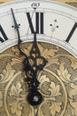 Old clock shows time Royalty Free Stock Photo