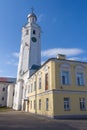 The old clock tower Chasozvonya, 1673 in the Kremlin of Veliky Novgorod Royalty Free Stock Photo