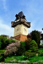 Old clock tower in the city of Graz, Austria Royalty Free Stock Photo