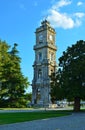 Old clock tower Dolmabahce in Istanbul in Turkey Royalty Free Stock Photo