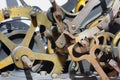 Old clock tower mechanism Royalty Free Stock Photo
