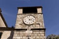 Old clock tower in the old town. Cator. Old town. Montenegro