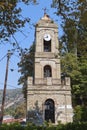 Old clock tower at Portaria in Greece Royalty Free Stock Photo
