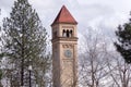 Old Clock Tower in Spokane, Washington Royalty Free Stock Photo