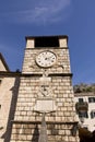Old clock tower in the old town. Cator. Old town. Montenegro Royalty Free Stock Photo