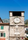 Old Clock Tower Trg Od Oruja Square Kotor Royalty Free Stock Photo