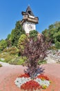 Old clock tower Uhrturm in Graz, Austria Royalty Free Stock Photo