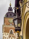 old clock on the town hall in Krakow Royalty Free Stock Photo