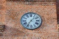 old clock on the wall, in Sweden Scandinavia North Europe Royalty Free Stock Photo