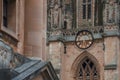 Old clock on wall of St. Mary's church in Oxford, England Royalty Free Stock Photo