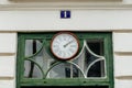 old clock on the wall, in Sweden Scandinavia North Europe Royalty Free Stock Photo