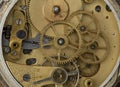 Old clockwork close up. old technology concept Royalty Free Stock Photo