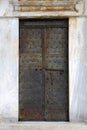 Old rusty metal door