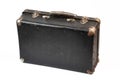 Old closed suitcase isolated on the white background Royalty Free Stock Photo