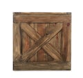 Old closed wooden crate on white Royalty Free Stock Photo