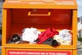 Old clothes collection, Container Royalty Free Stock Photo