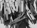 Old clothespins Royalty Free Stock Photo