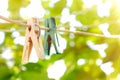 Old clothespins Royalty Free Stock Photo