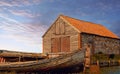 Old coal barn and wreck, Thornham.