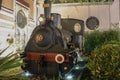 Old coal-fired train in front of Sirkeci station is on display Royalty Free Stock Photo