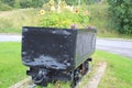 Old coal Truck used to plant flowers in. Royalty Free Stock Photo