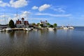 Old Coast Guard Station on Root River in Racine Wisconsin Royalty Free Stock Photo