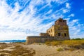 The old coastal salt tower near Piombino in Tuscany, Italy Royalty Free Stock Photo