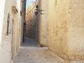 Old cobbled narrow streets of Mdina