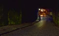 Old Cobbled Street of Historic Scottish Town Royalty Free Stock Photo