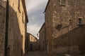 cobbled street in the medieval town of pals on the costa brava Royalty Free Stock Photo