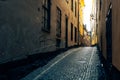 Old cobbled street of Stockholm Royalty Free Stock Photo