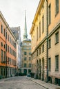 Old cobbled street of Stockholm Royalty Free Stock Photo
