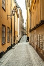 Old cobbled street of Stockholm Royalty Free Stock Photo