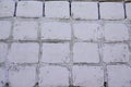 Old cobblestone pavement cobbles background Royalty Free Stock Photo