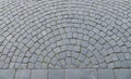 Old cobblestone pavement top view Royalty Free Stock Photo