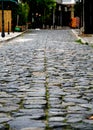 Old cobblestone paving on the sideway
