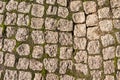 Old cobblestone road. Texture and background Royalty Free Stock Photo