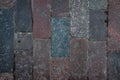 Old cobblestone tile texture in old town. City pavement background. Abstract granite stone brick pattern. Street sidewalk texture Royalty Free Stock Photo
