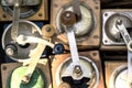 old coffee grinders Royalty Free Stock Photo