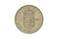 Old Coin 1958 One Shilling Royalty Free Stock Photo