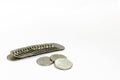 Old coins, coin, white background, Brazilian