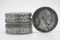 Old coins of Tsarist Russia Royalty Free Stock Photo