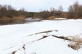 Old collapsed watermills near the river.