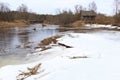 Old collapsed watermills near the river.