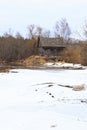 Old collapsed watermills near the river.