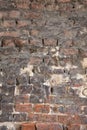 The old collapsing brick wall Royalty Free Stock Photo