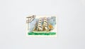 Old collectible stamp of the USSR Post with barque Comrade Royalty Free Stock Photo