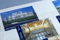 Postage stamps, Parliament Palace Bucharest Royalty Free Stock Photo